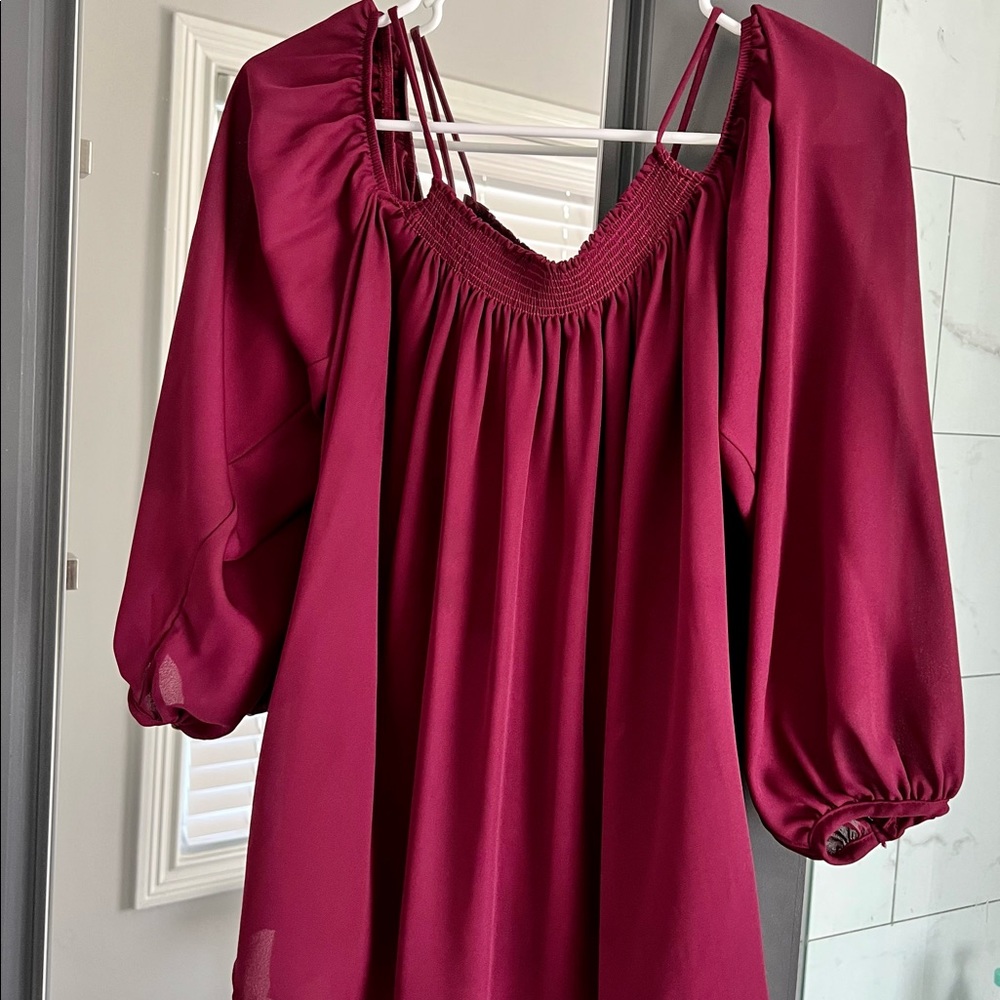 Off the shoulder tunic blouse